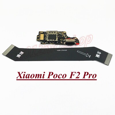 OEM Sim Mic Charging Dock Board + MotherBoard Flex Cable For Xiaomi Poco F2 Pro