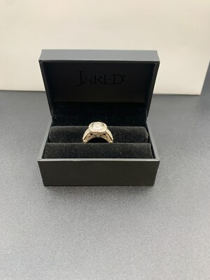 Jared 14K White Gold Round Bezel Set Diamond Ring