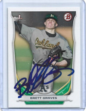 Brett Graves 2014 Bowman Draft Autographed Card #DP73-Athletics