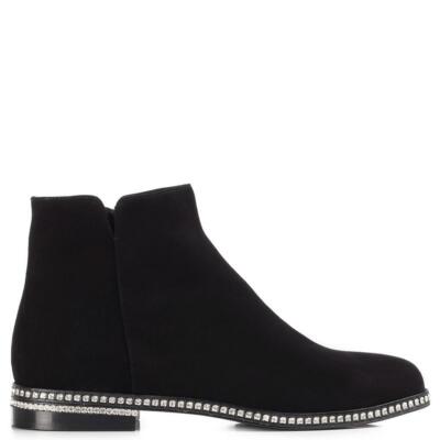 NIB Le SILLA  GINETTE Black Suede Women s Handmade in Italy Boots Shoes Sz 36