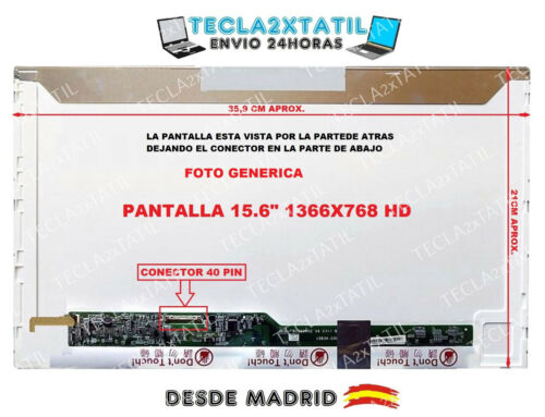 fregar Admisión función PANTALLA 15,6 " ACER ASPIRE 5942G-466G64Bnbk LCD LED 1366 X 768 WXGA 40 PIN  P38 | eBay