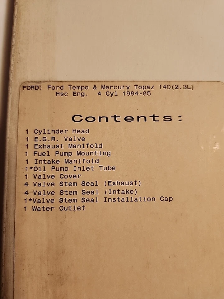 VICTOR REINZ 头套 FOR FORD TEMPO 水星 TOPAZ 84-85 140ci 2.3L-L4 — 第 2/3 张图片