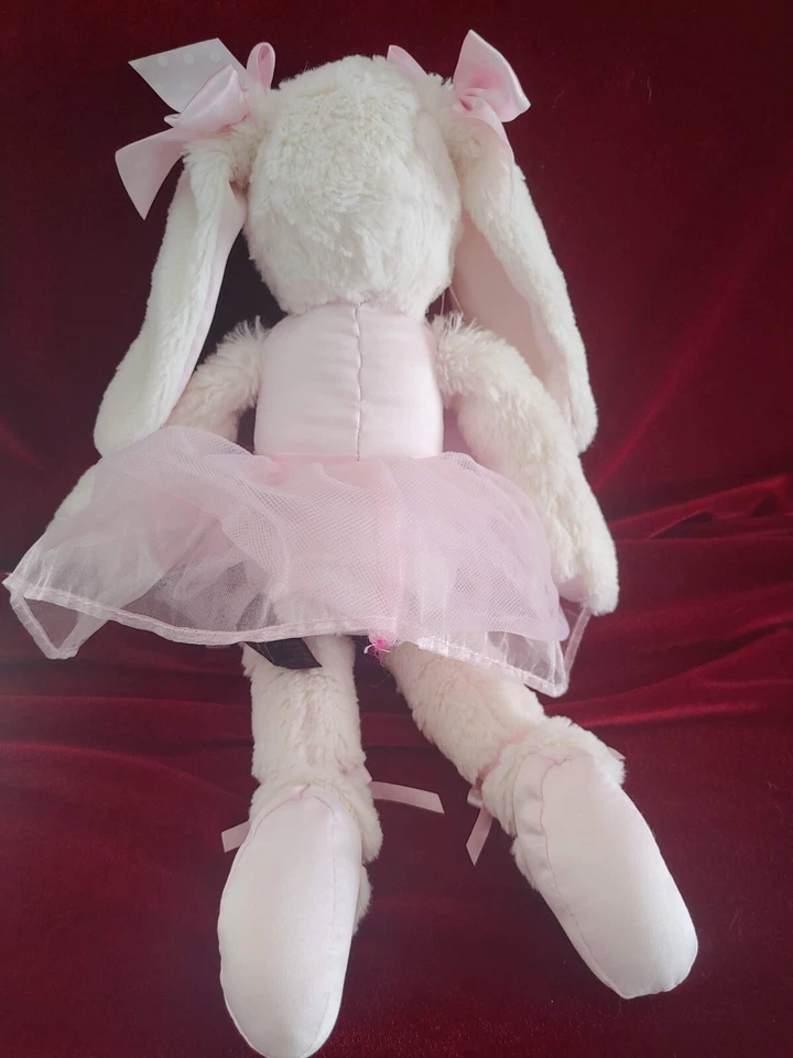 16" The Bearington Collection Lil Bunny Tutú Rosa Bailarina Peluche Animal Foto 4 de 4