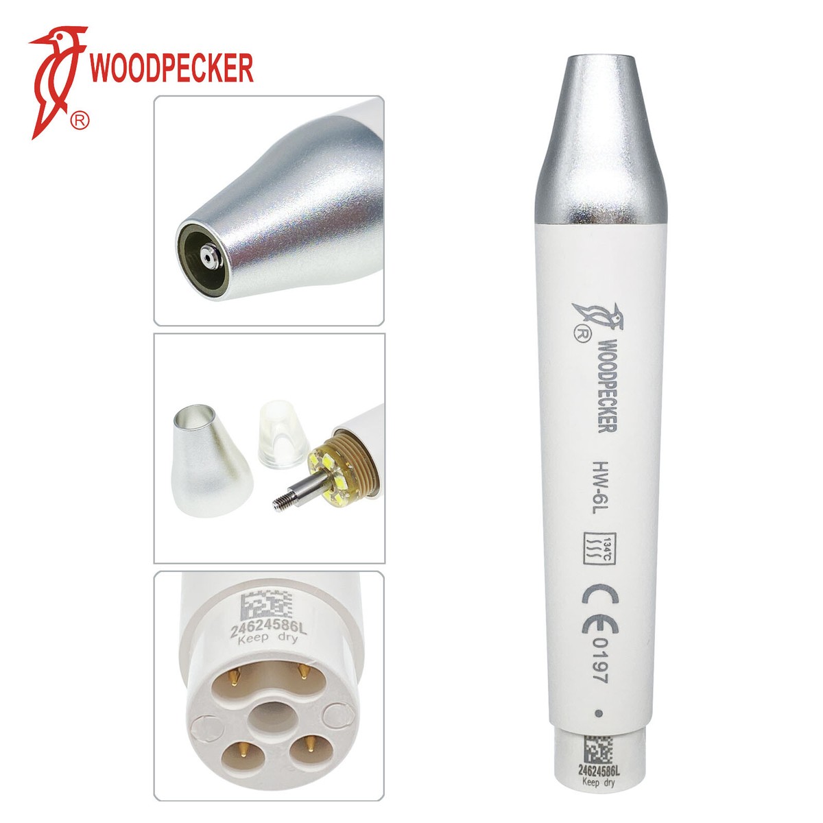 100% Woodpecker LED HW-6L Dental Ultrasonic Scaler Handpiece
