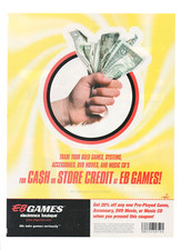 2005 Video Game PRINT AD ART - EB Games Trade Your Games For Cash PS2 XBOX GBA