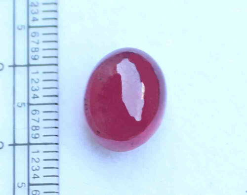 Natural Ruby Cab Oval Cabochon 10*13 Mm 10.70 CT Loose Gemstone - Picture 1 of 4