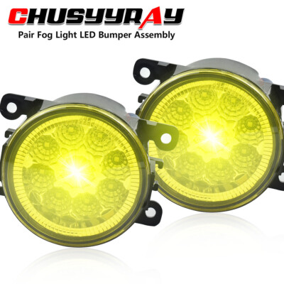 Pair Fog Light LED Bumper Driving Lamps Assembly For 2013-2016 Ford C-Max