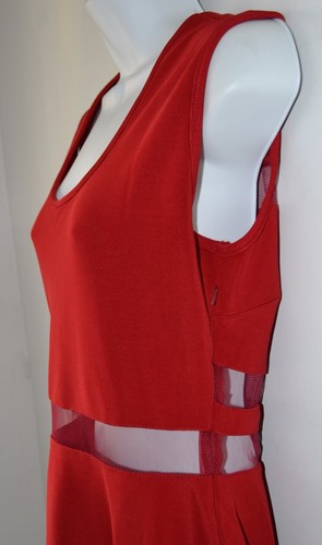 Vestido rojo, sin mangas, peek, talla XL - Imagen 4 de 7