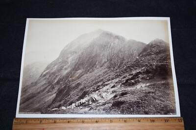 Original vintage photograph Victorian 1880's Mount Snowdon Summit (V032)