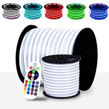Mains Plug RGB LED Strip Neon Rope Light Waterproof Indoor Outdoor Lighting 220V
