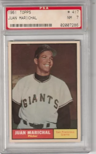 1961 Topps Juan Marichal #417, PSA NM 7