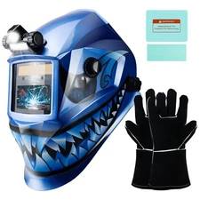 TRQWH Auto Darkening Welding Helmet with Large View, Shade 9-13