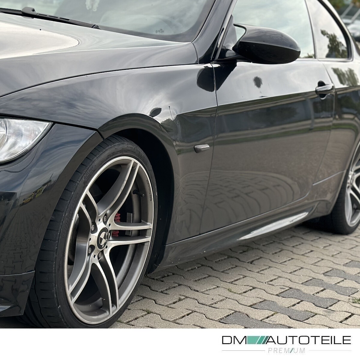 Sport Spiegelkappen SET hochglanz schwarz passt für BMW E90 E91 