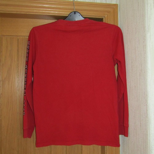 H&M Dubster red long sleeve T shirt 164cm 14 years tiger urban survival gear - Picture 2 of 8