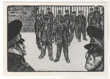 1964 Picket of strikers Disaster at the mine Belgium OLD Soviet Russian Postcard