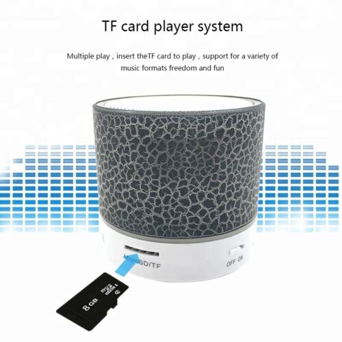 Portable Bluetooth Speakers Led light smart wireless Mini Speaker 2.5" FM radio - Picture 2 of 5