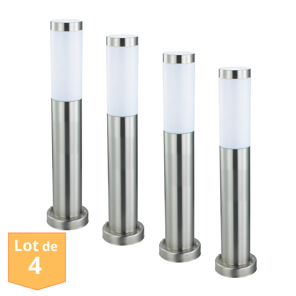 Potelets Defne-4 inox E27 contre l'obscurité des chemins extérieurs