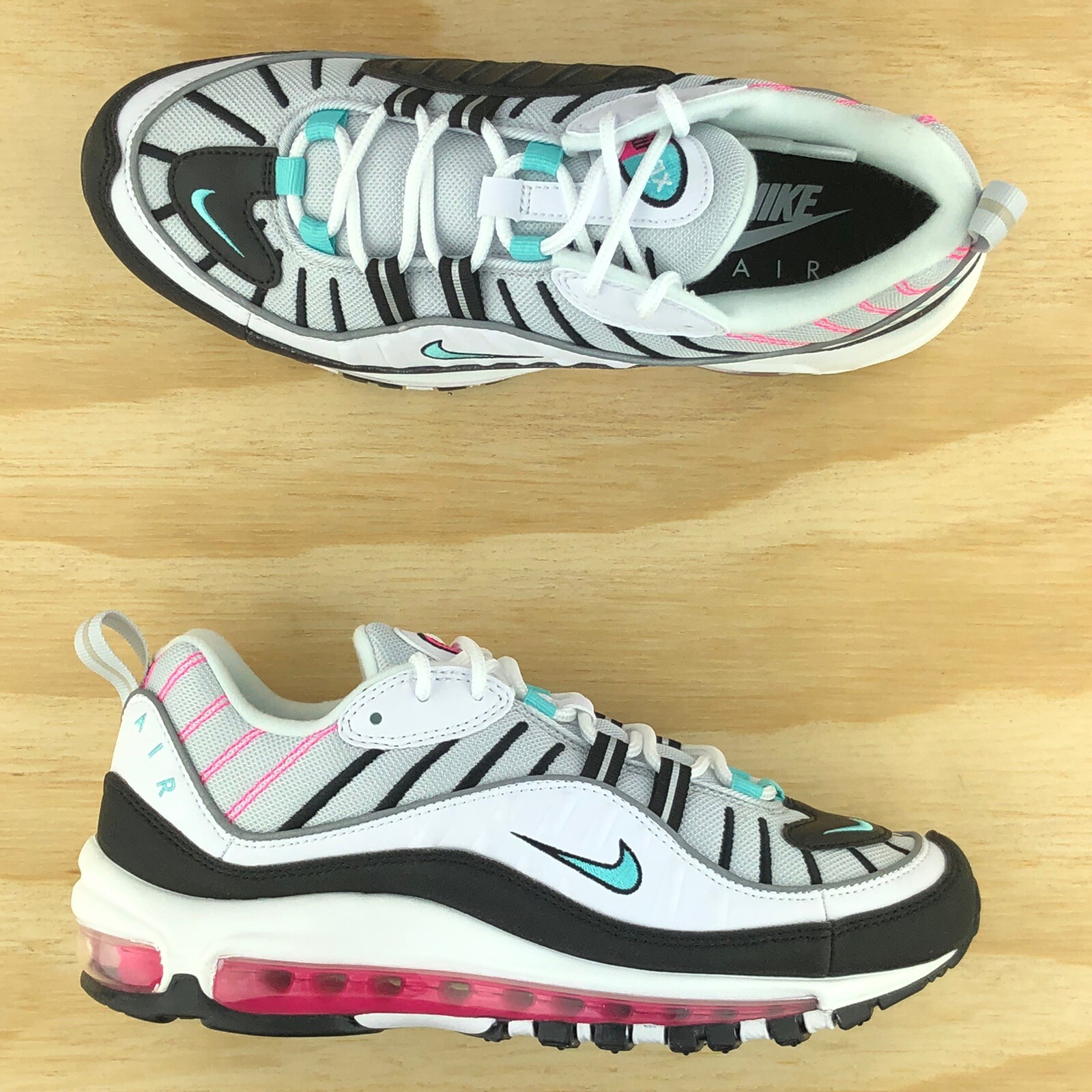 nike pink green shoes