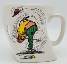 Vintage The Results Of Over Swing Twisted Golf Humor Coffee Mug Funny Golf Gifts