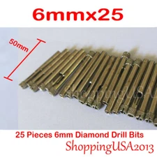 25Pcs 6mm Diamond Drill Bis Hole Saw Cutter Glass Granite Cermaic Marble Tile