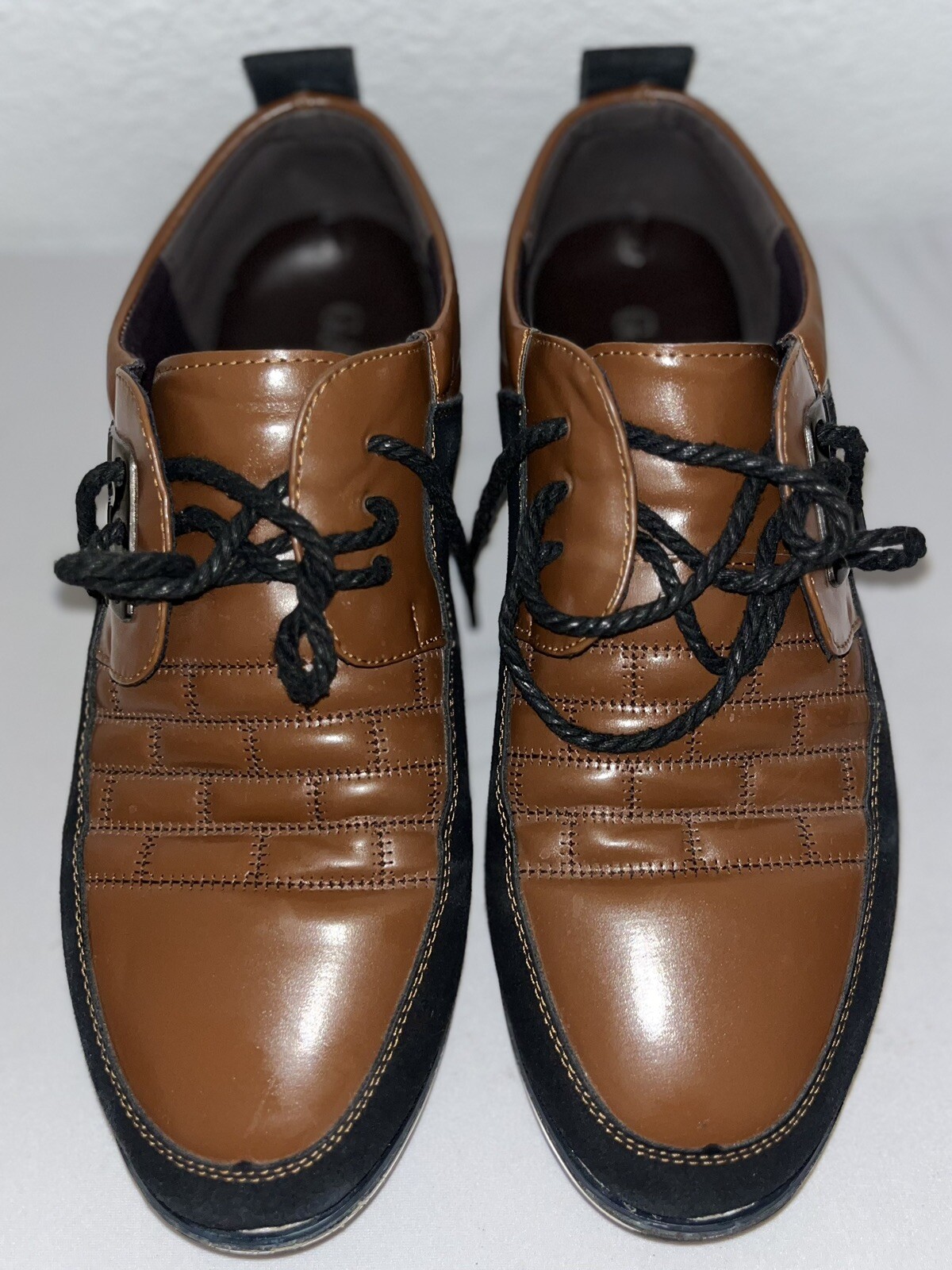 SAOLA Scarpe ortopediche Gatsby Oxford Derby in pelle marrone nero da uomo US 11 EU 43