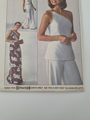 UNCUT Vintage 1976 Simplicity 7834 Jiffy Strick Pullover Kleid/Top Stretch Strick - Bild 3 von 6