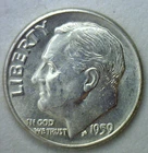 1959 D Silver UNCIRCULATED BU Roosevelt Dime Ten Cent Coin