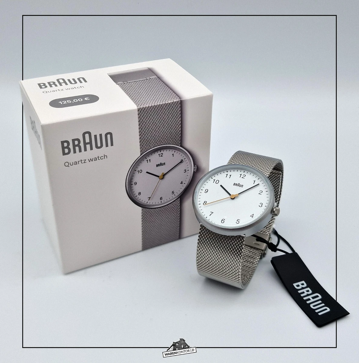Braun Armbanduhr 38 mm | Unisex Damen Herren | Edelstahl 