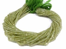 1 nici perydot sześcienny cyrkon rondelle 3mm luźne koraliki 12 cali, zielony cyrkon 