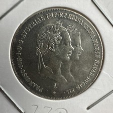 Autriche - florin 1854 - François-Joseph Ier - Au mariage de l'empereur