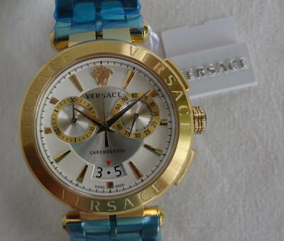 massiver Versace Herren-Chronograph VE1D00419 #V00419 Stahl-Band, S-Nr. ..1132
