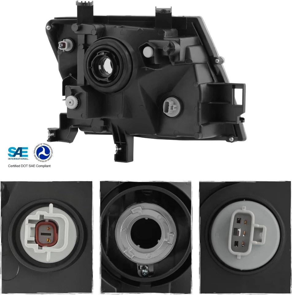 Headlight Set For 2009-2015 Nissan Xterra Halogen Driver & Passenger Side 05-15 - Image 3 of 4