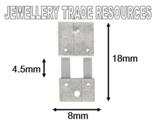 CLOCK SUSPENSION SPRING TOP QUALITY STEEL WITH STEEL BLOCKS 18mm Long x 8mm Wide