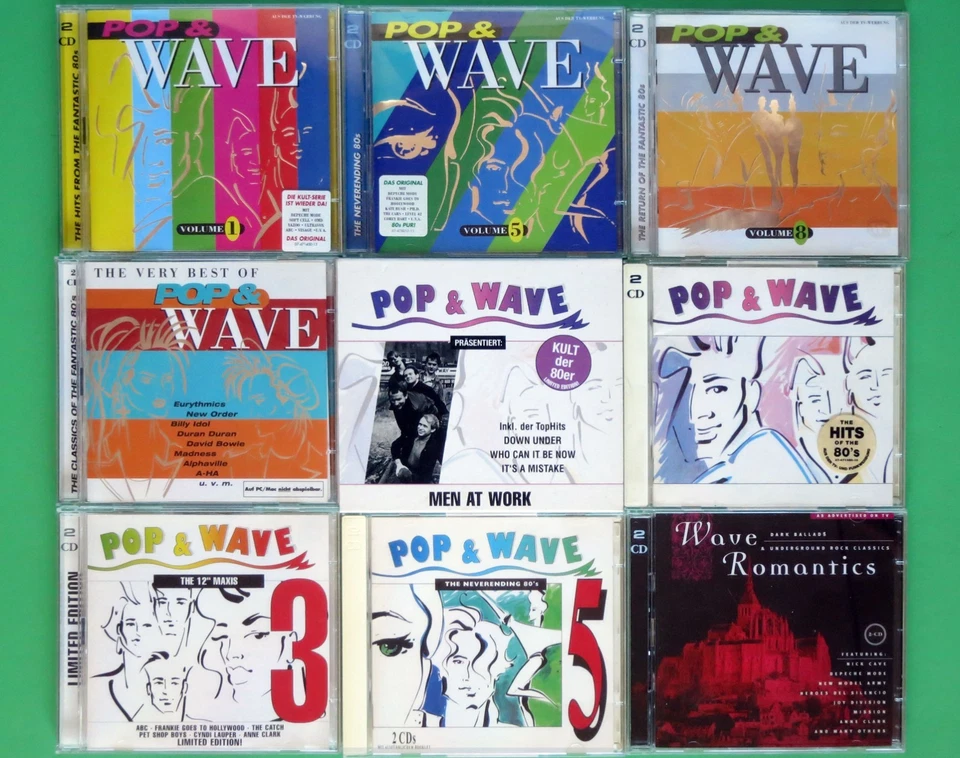 17 CD Die 80er: POP & WAVE Vol. 1, 5, 8, The 12" Maxis, Hits of 80s Neverending - Bild 2 von 3