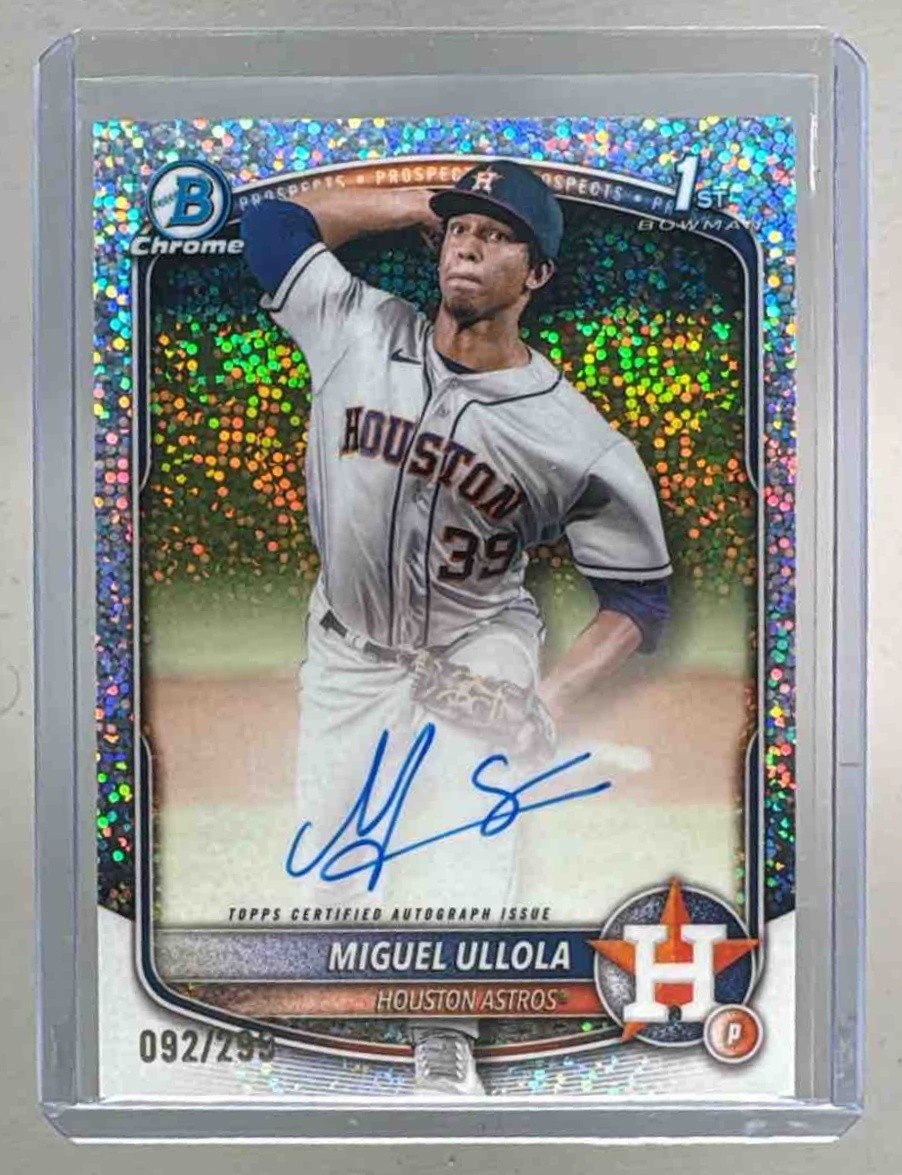 Miguel Ullola 2025 Bowman Chrome #CPA-MU Speckle Refractor Auto 1st RC /299
