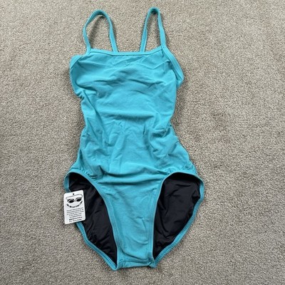 Jolyn One Piece Fixed Strap Size 34 Blue (Hawaii) New With Tags