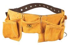 CLC Heavy Duty 12-Pocket Leather/Suede Work Apron Brown