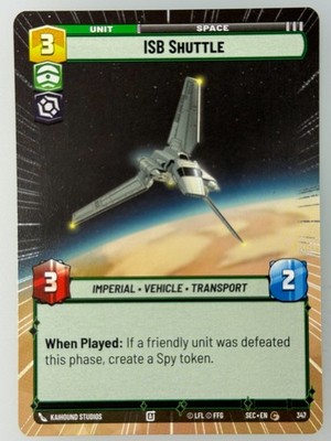 Star Wars Unlimited - x3 ISB Shuttle Hyperspace 347