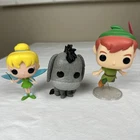 Funko Pop! Vinyl: Disney - Lot Of 3 Loose - Peter Pan, Tinker Bell, Eeyore