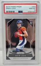 2019 Prizm DREW LOCK Rookie Card RC PSA 10 Gem Mint. rookie card picture