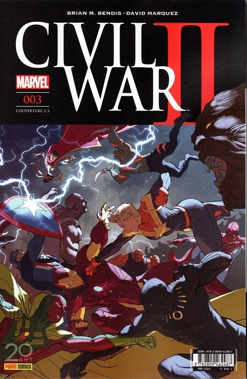 CIVIL WAR II 3 (PORT OFFERT/BD SUPPLEMENTAIRES) MARVEL PANINI COMICS - Photo 1/1