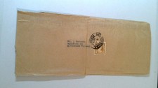 1925 New York to Rotterdam 4c Martha Washington ADHESIVE Stamp on Wrapper