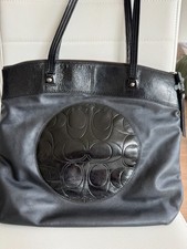 Coach Black Laura Large Leather Tote Bag F18336