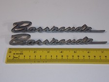 Set Of 2 Vtg 1968 Plymouth Barracuda Car Vehicle Emblem Badge Fender 2898938 Set Of 2 Vtg 1968 Plymouth Barracuda Car Vehicle Emblem Badge Fender 2898938