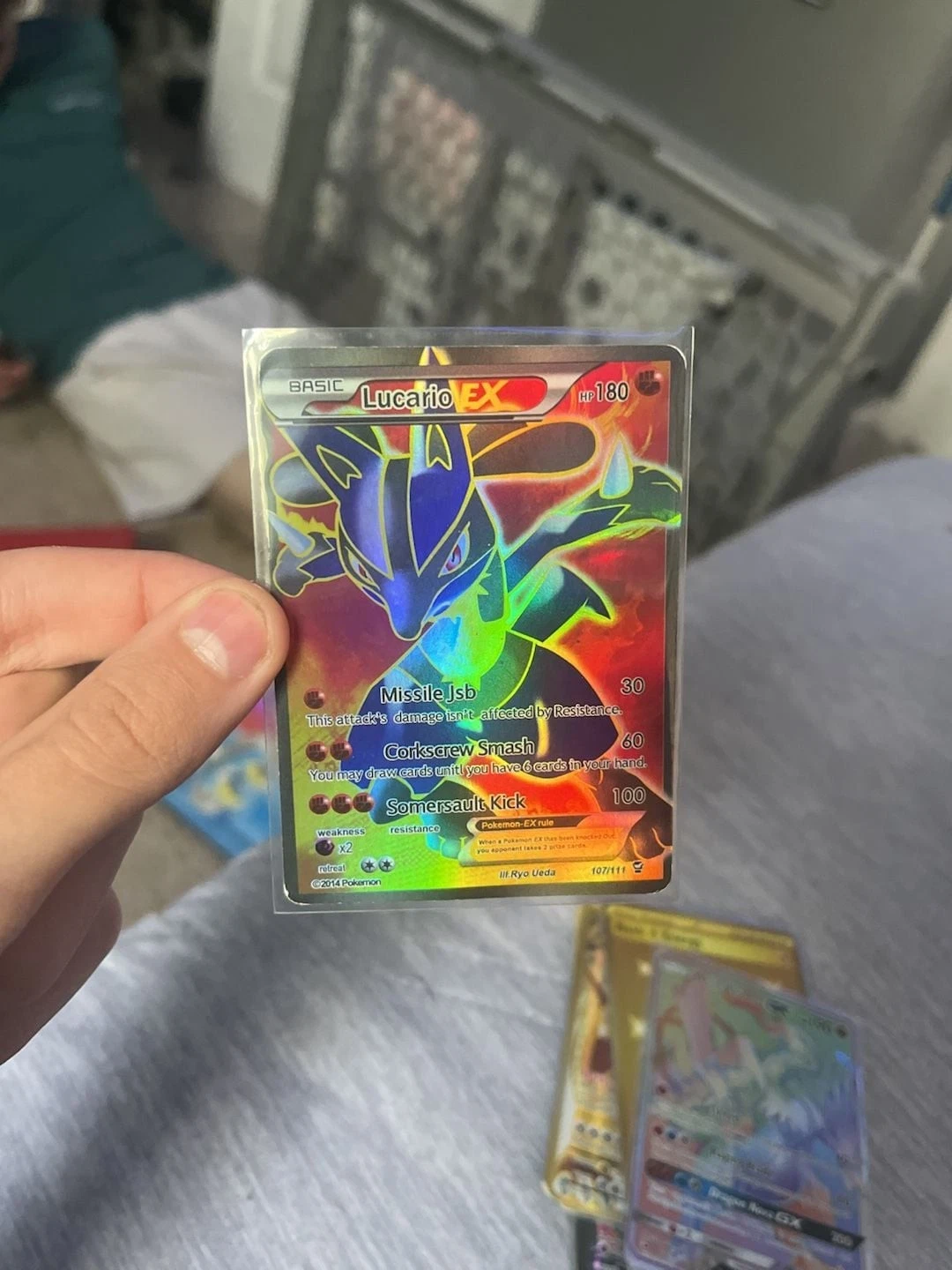 Pokemon Lucario EX 107/111 Full Art Ultra Rare - Furious Fists