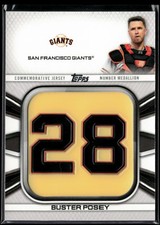 2022 Topps Commemorative Player Jersey Number Medallion #JNM-BP Buster Posey
