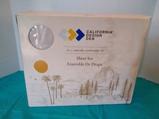 California Design Den Sheet Set 100 Cotton Sateen Beige SZ Double 4pc set Deep