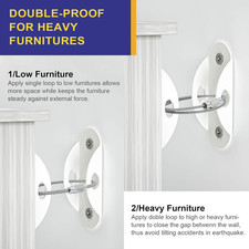 Furniture Anchors 10 Pack , Furniture Straps for Baby Proofing, Secure 400 P...