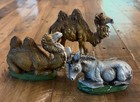 Vintage Italy Papier-mâché Nativity Animals - 2 Camels & Donkey — photo 1