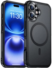 Temdan iPhone 16 Case MagSafe Compatible Military Grade Drop Protection Black